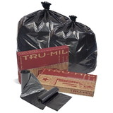Pitt Plastics True-Mil 38 Inch X 58 Inch 1.8 Millimeter 60 Gallons Xx Heavy Black Star Perforated Roll Can Liner, 10 Count, 5 per case