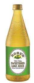 Roses Sweetened Lime Juice 25 Ounces - 12 Per Case