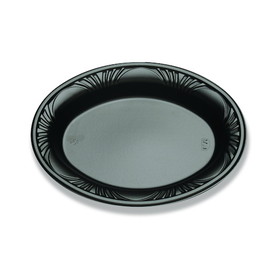 D &amp; W Fine Pack Platter Plastic 8X11 Black Oval, 125 Each, 4 per case
