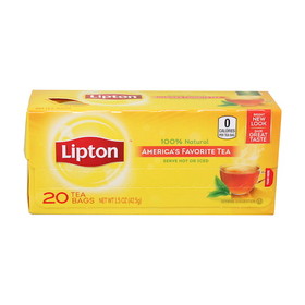 Lipton Black Cup Tea 20 Bags Per Box - 12 Boxes Per Case