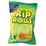 Rip Rolls Green Apple Display Carton, 1.4 Ounces, 12 per case