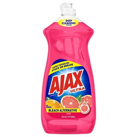 Ajax Dishwashing Liquid Grapefruit With Bleach, 28 Fluid Ounces, 9 Per Case