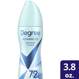 Degree Motion Sense Shower Clean Dry Spray 48 Hour Aerosol Anti-Perspirant, 3.8 Fluid Ounce, 4 per case