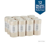Pacific Blue Basic 2-Ply Recycled Perforated Brown Paper Roll Towels 350 Per Pack - 12 Per Case