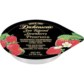 Dickinson Portion Control Strawberry Preserves, 0.5 Ounces, 200 per case