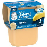 Gerber 2Nd Foods Banana Puree Baby Food Tub, 8 Ounce, 8 per case