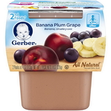 Gerber 2Nd Foods Banana Plum Grape Baby Food 8 Ounces - 8 Per Case