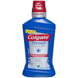 Colgate Peroxyl Mouth Sore Rinse Alcohol Free Mild Mint Mouthwash, 16 Fluid Ounces, 6 per case
