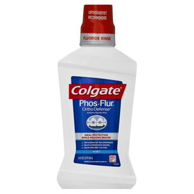 Colgate Phos-Flur Ortho Defense Mint Mouthwash, 16.9 Fluid Ounces, 6 per case