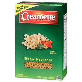 Creamette Pasta Elbow Macaroni 48Oz, 48 Ounces, 8 per case