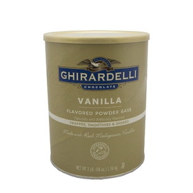 Ghirardelli 62105 Ghirardelli Vanilla Premium Flavored Powder 3 Pound Pack - 6 Per Case