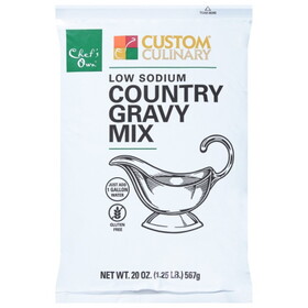 Chef's Own Low Sodium Country Gravy Mix, No Msg Added, Gluten Free, 20 Ounce, 6 Per Case