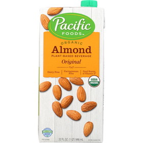 Pacific Foods Organic Original Almond Milk, 32 Fluid Ounces, 12 per case