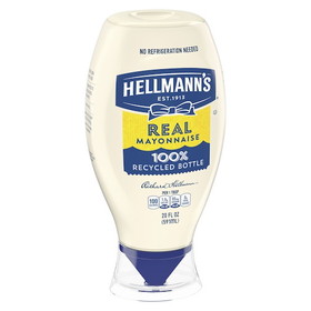 Hellmann's Squeeze Bottle Real Mayo, 20 Fluid Ounces, 12 per case