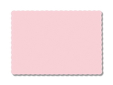 Placemat Paper Pink 9.5X13.5 Scalloped Edge