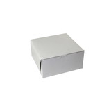 Boxit 10 Inch X 10 Inch X 5 Inch White Lock Corner Bakery Box 100 Per Pack - 1 Per Case