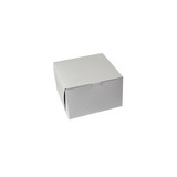 Boxit 8 Inch X 8 Inch X 5 Inch 1 Piece White Bakery Cornerlock Box 100 Per Pack - 1 Per Case