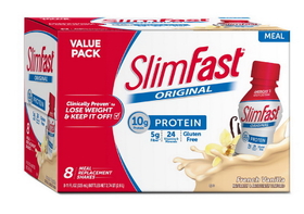 Slimfast Original Ready To Drink French Vanilla Shake, 11 Fluid Ounces, 8 per box, 3 per case