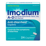 Imodium A-D Caplets, 24 Count, 6 Per Box, 4 Per Case