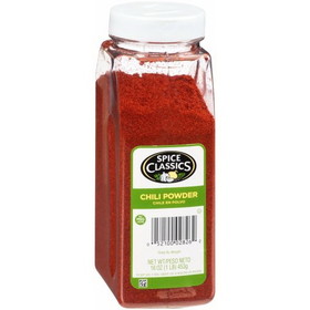 Spice Classics Chili Powder, 16 Ounces, 6 per case