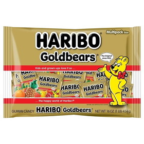 Haribo Minis Goldbears Confectionery Gummy Candy, 16 Ounce, 12 Per Case