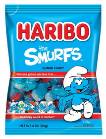 Haribo Confectionery Smurfs Gummi Candy, 4 Ounces, 12 per case