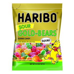Haribo Sour Gold-Bears Gummi Candy, 4.5 Ounces, 12 per case