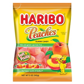 Haribo Peaches Gummi Candy, 5 Ounces, 12 per case