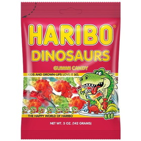 Haribo Dinosaurs Gummi Candy, 5 Ounces, 12 per case