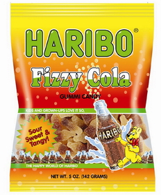 Haribo Confectionery Fizzy Cola Gummi Candy, 5 Ounces, 12 per case
