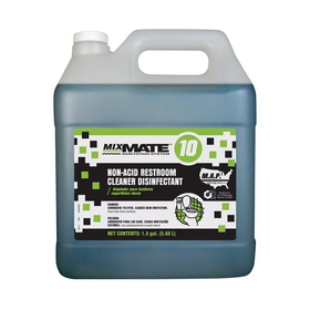 Mixmate Sanitation System Non-Acid Restroom Cleaner/Disinfectant, 1.5 Gallon, 1 Per Case