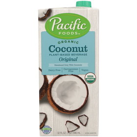 Pacific Foods Organic Original Coconut Milk, 32 Fluid Ounces, 12 per case
