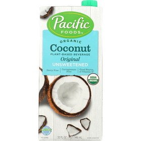 Pacific Foods Organic Original Unsweetened Coconut Milk, 32 Fluid Ounces, 12 per case