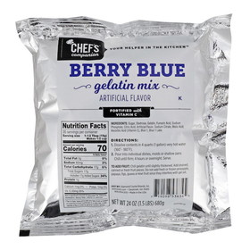 Chefs Companion Blue Berry Gelatin, 24 Ounces, 12 per case