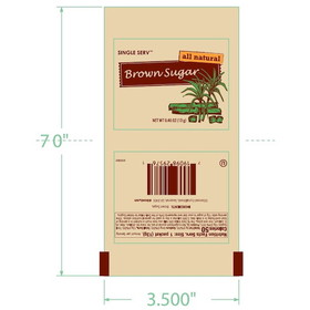 Single Serv Brown Sugar Packet, 13 Gram, 96 per case