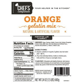 Chefs Companion Orange Gelatin, 24 Ounces, 12 per case