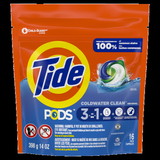 Tide Original Laundry Detergent Liquid Pod, 16 Count, 6 per case