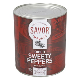 Savor Imports Sweety Pepper Diced, 105 Ounce, 2 per case