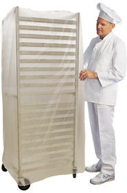 Pitt Plastics. #BR52X80 52 X 80 15 Micron Bun Rack Cover Natural 50