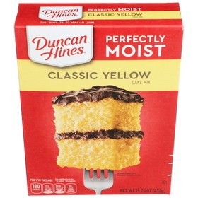 Duncan Hines Cake Layer Classic Yellow, 15.25 Ounces, 12 per case