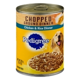 Pedigree Chopped Ground Dinner Chicken & Rice Dinner 13.2 Ounces Per Pack - 12 Per Case