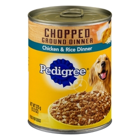 Pedigree Chopped Ground Dinner Chicken &amp; Rice Dinner, 13.2 Ounces, 12 per case