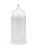 Vollrath Wide Mouth Close Cap Clear Squeeze Dispenser - 12- Per Case