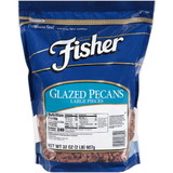 Fisher Large Glazed Pecan Pieces, 32 Ounces, 3 per case
