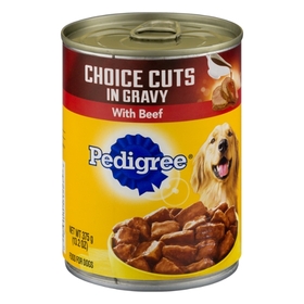 Pedigree Choice Cuts In Gravy With Beef, 13.2 Ounces, 12 per case
