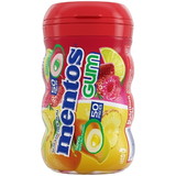 Mentos Gum Gum Sugar Free Mixed Fruit Curvy Bottle, 50 Piece, 6 per case