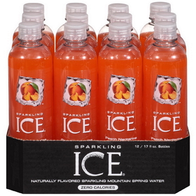 Sparkling Ice Peach Nectarine With Antioxidants And Vitamins Zero Sugar 17 Ounce Bottles (Pack Of 12)