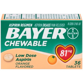 Bayer Chewable Tablet Orange 36Ct, 36 Piece, 6 Per Box, 6 Per Case