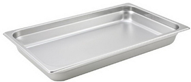 Winco Full Size 6 Inch 25 Ga Anti-Jam Stainless Steel Steam Pan 1 Per Pack