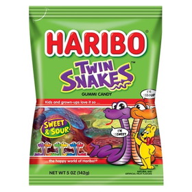 Haribo Twin Snakes Gummi Candy, 5 Ounces, 12 per case